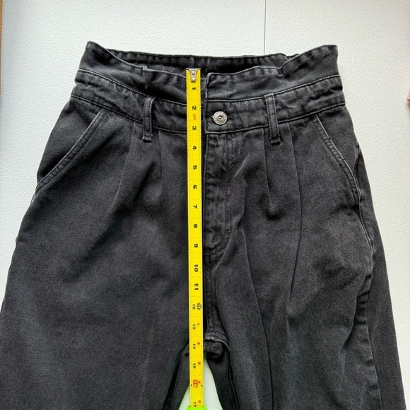 Urban Outfitters BDG Black Paper Bag High Waist Barrel Leg Jeans - Picture 3 of 7